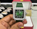 cartier moisinite strap watch